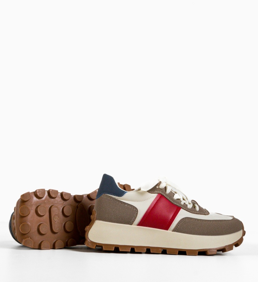 Sneakers dama Feytong Khaki 2 - Img 2