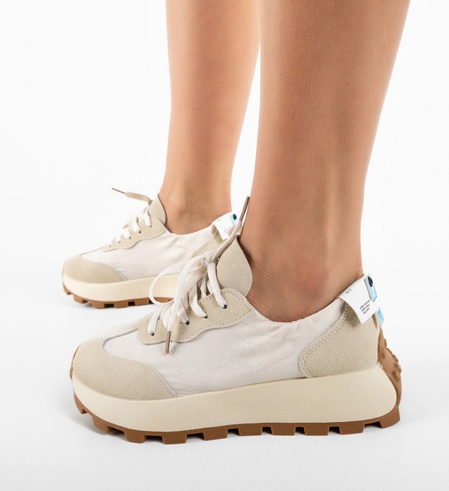 Sneakers dama Galant Bej - Img 5