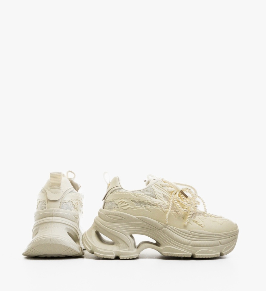 Sneakers dama Griffith Bej - Img 4
