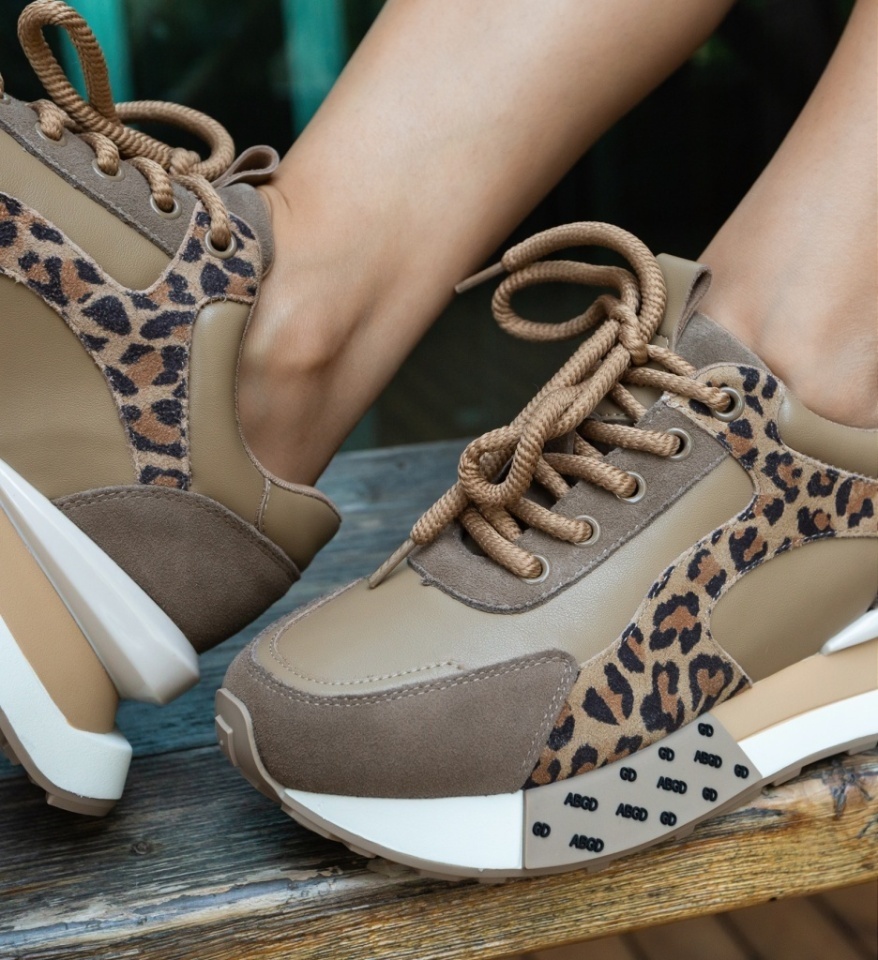 Sneakers dama Klery Khaki