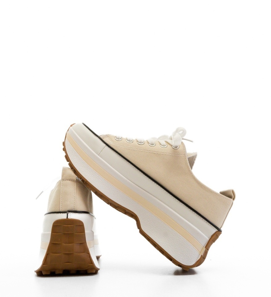Sneakers dama Marble Bej - Img 3