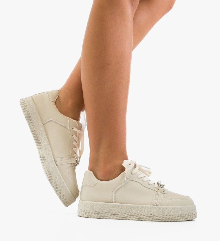 Sneakers dama Myrga Bej - Img 4