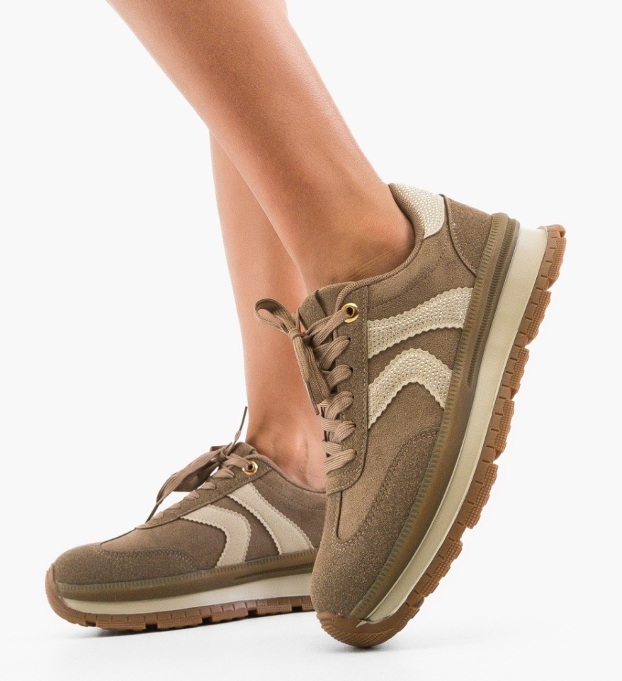 Sneakers dama Nankia Khaki - Img 6