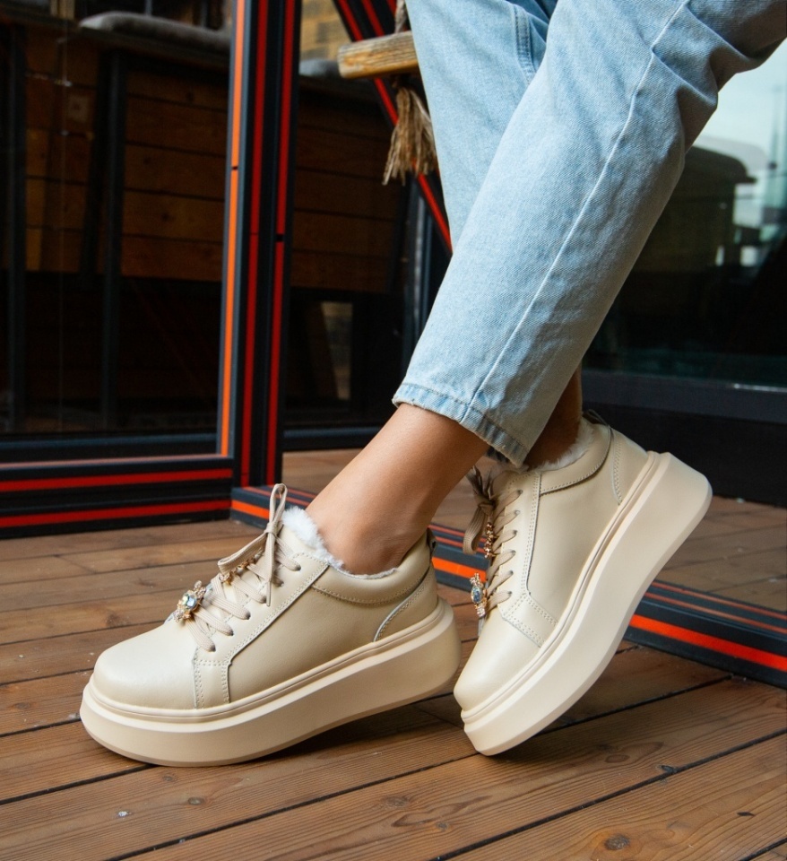 Sneakers dama Neraro Bej - Img 5