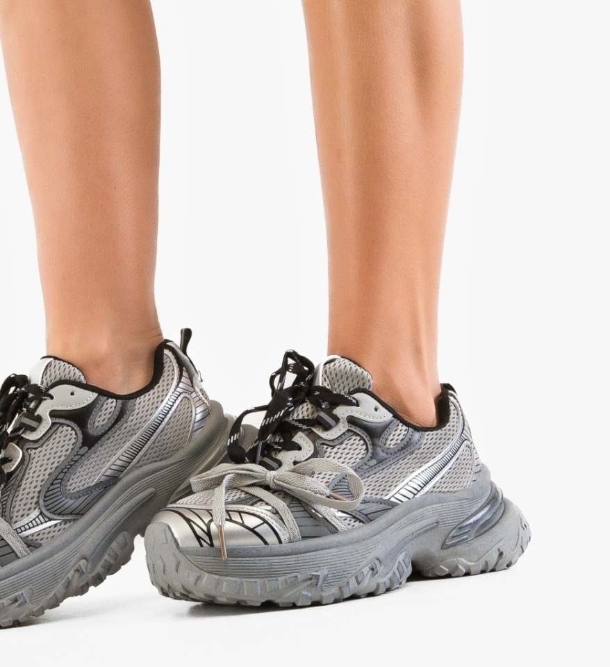 Sneakers dama Rarrw Gri - Img 3