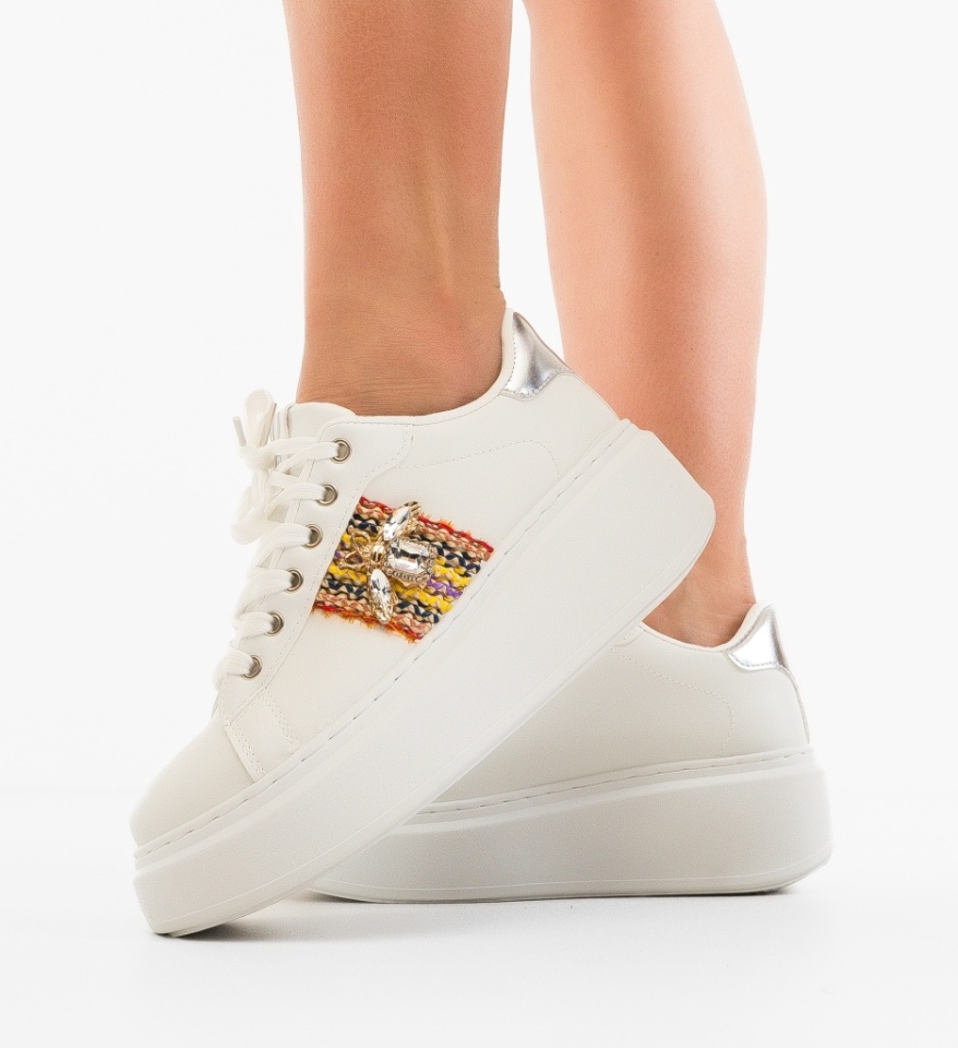 Sneakers dama Wayne Argintii - Img 6