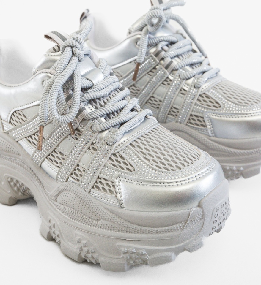 Sneakers dama Zerra Argintii - Img 3