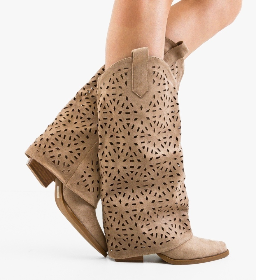 Cizme dama Herte Khaki - Img 2