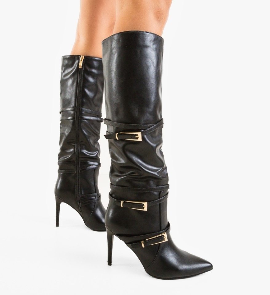 Cizme dama Husemelt Negre - Img 2