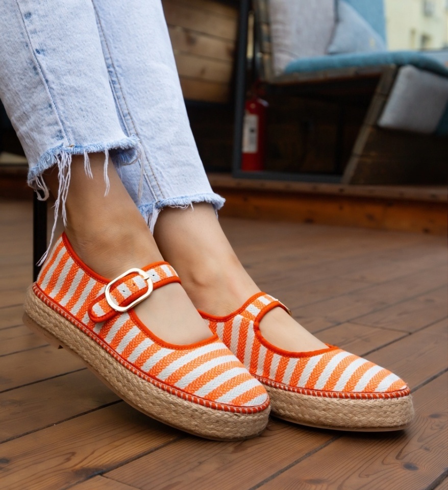 Espadrile dama Gamny Portocalii - Img 4