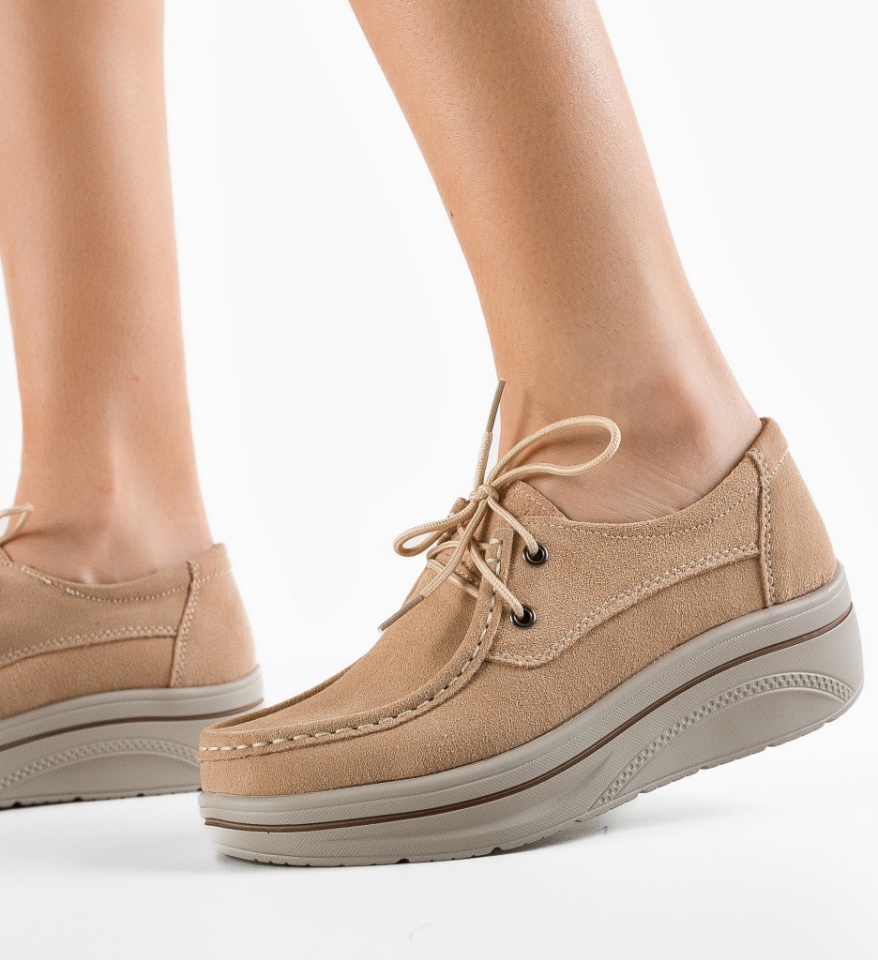 Pantofi Casual Auron Bej - Img 5