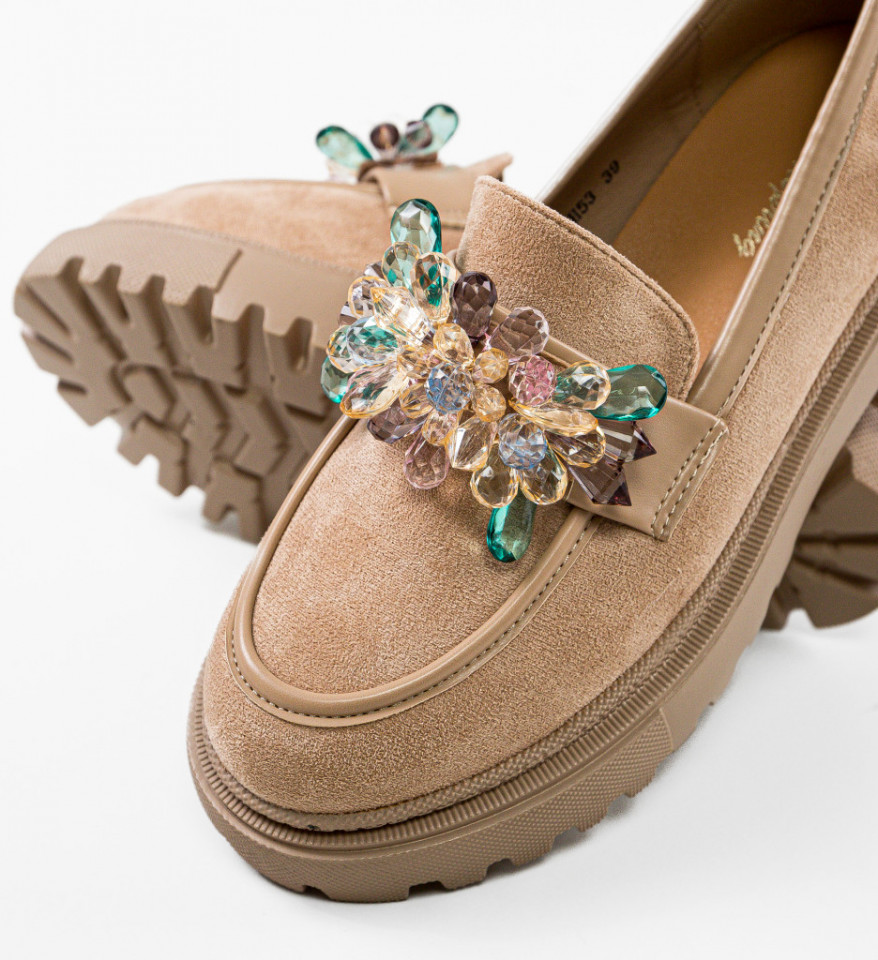 Pantofi Casual Barry Khaki - Img 4