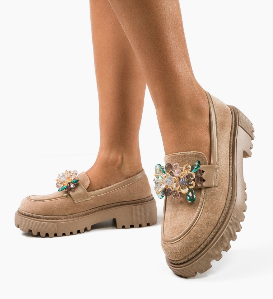Pantofi Casual Barry Khaki - Img 8