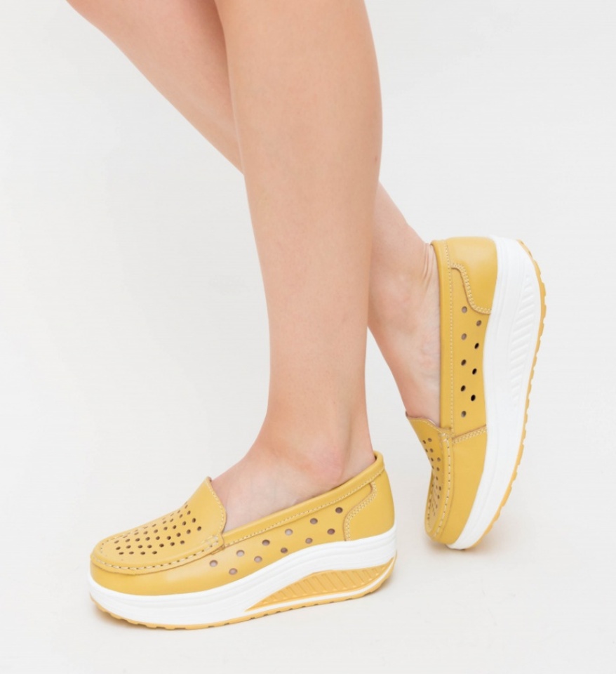 Pantofi Casual Buga Galbeni - Img 10