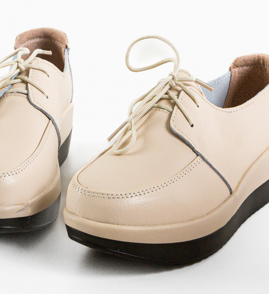 Pantofi Casual Creamt Bej - Img 2