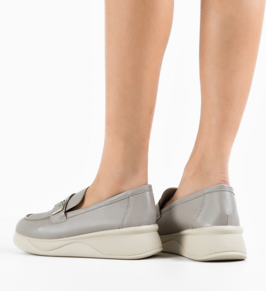 Pantofi casual dama Catlyn Gri - Img 6