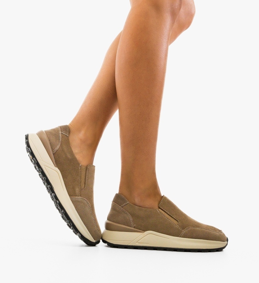 Pantofi casual dama Derina Bej - Img 5
