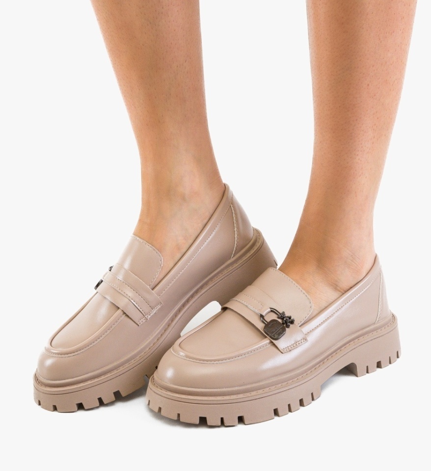 Pantofi casual dama Dufren Bej - Img 6