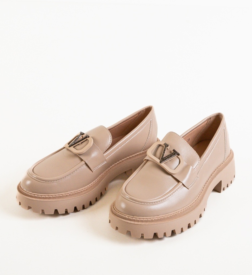 Pantofi Casual dama Ejiro Bej - Img 3