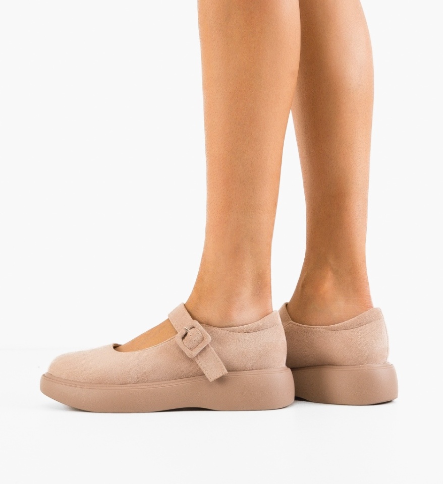 Pantofi Casual dama Eowin Bej - Img 4