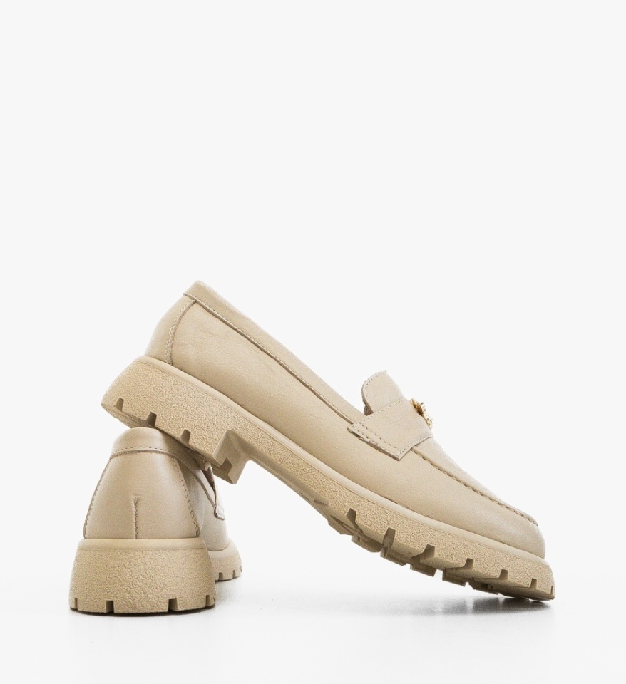Pantofi casual dama Fosere Bej - Img 3
