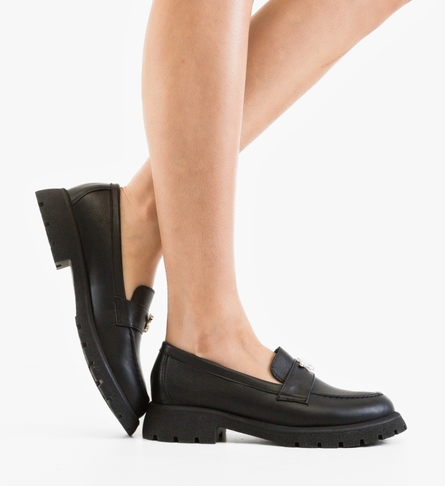 Pantofi casual dama Fosere Negri - Img 4