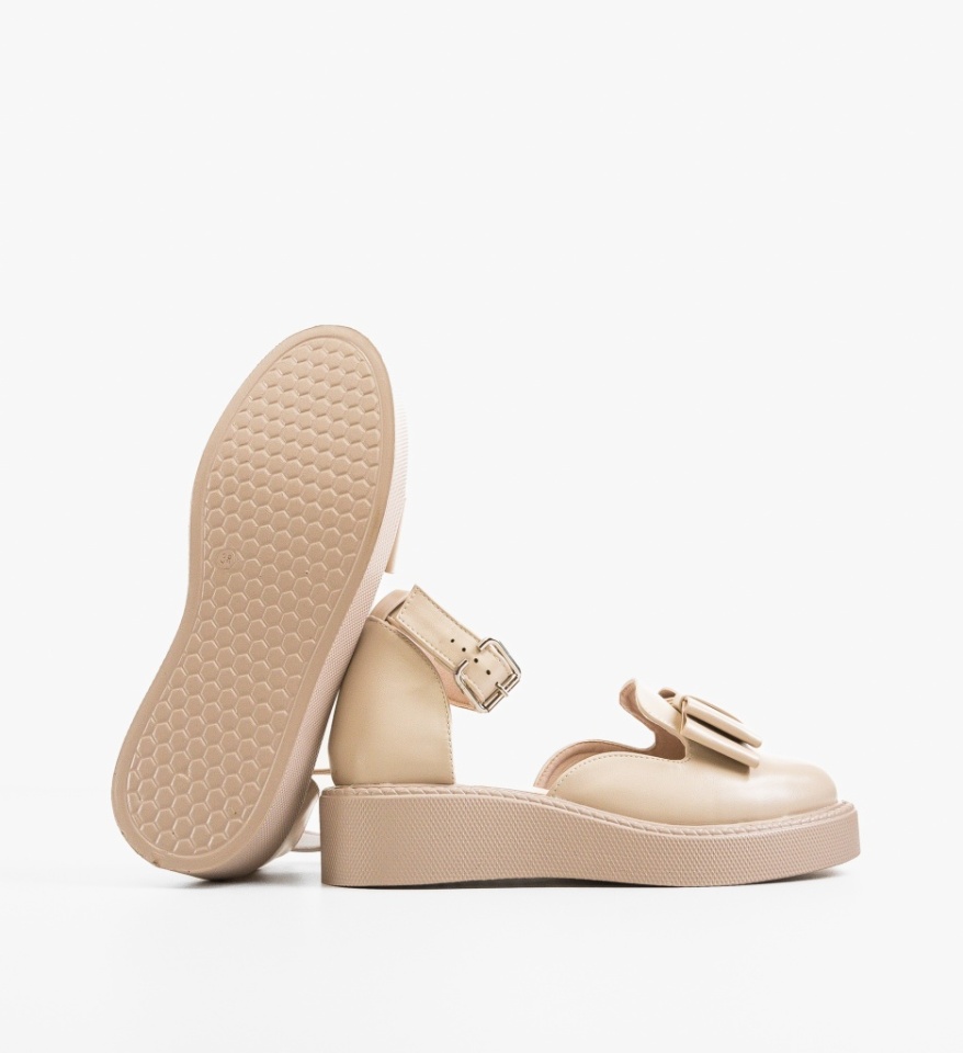 Pantofi Casual dama Hammbe Bej 2 - Img 4