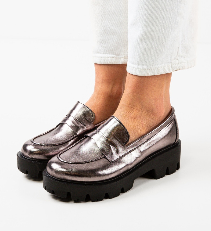 Pantofi Casual dama Kardy Gri - Img 7