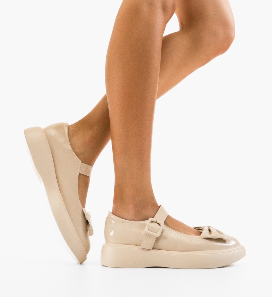 Pantofi Casual dama Melkior Bej - Img 6