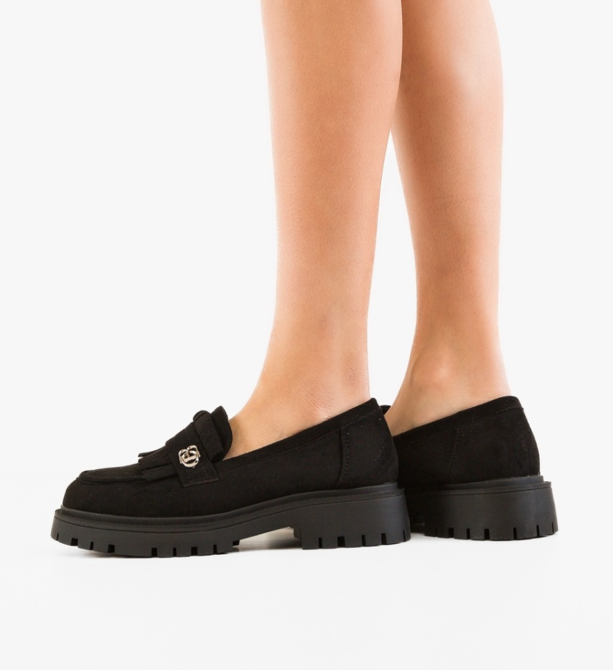 Pantofi Casual dama Obyne Negri - Img 6