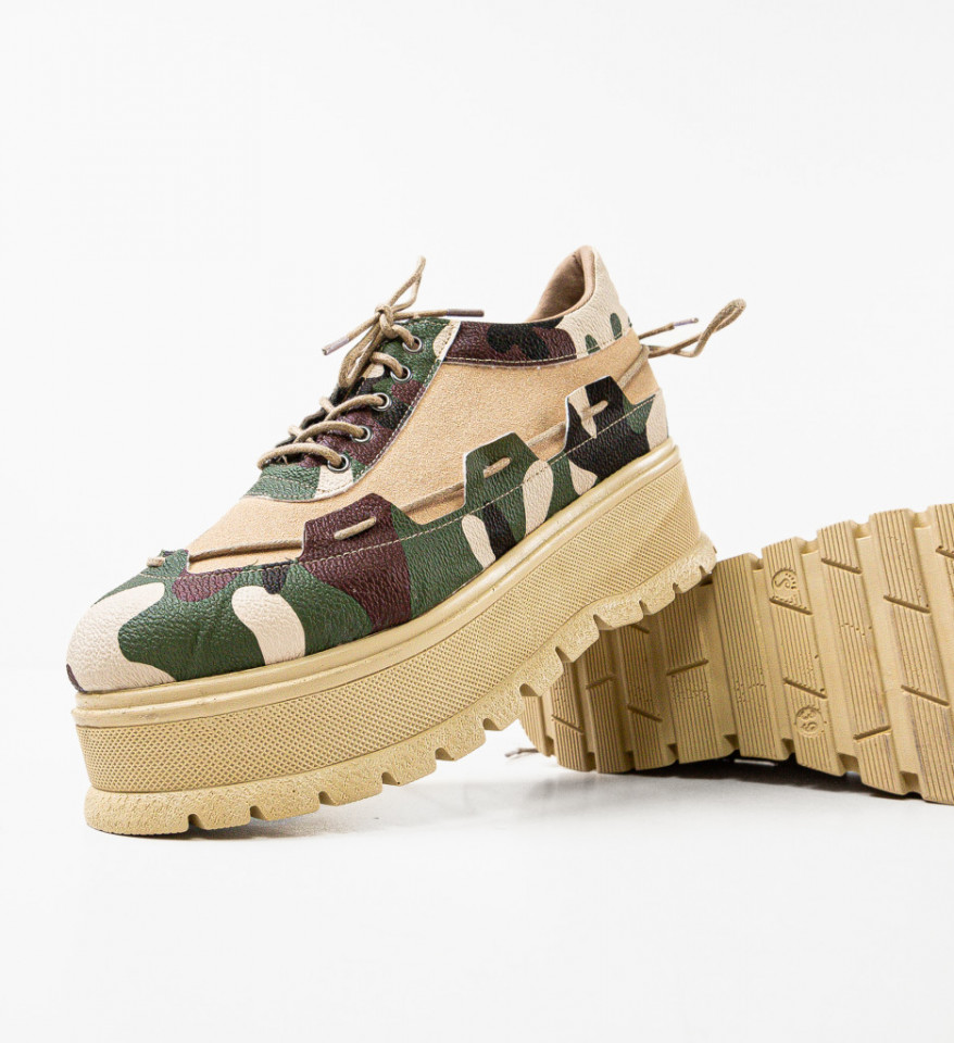 Pantofi Casual Danrta Khaki - Img 2