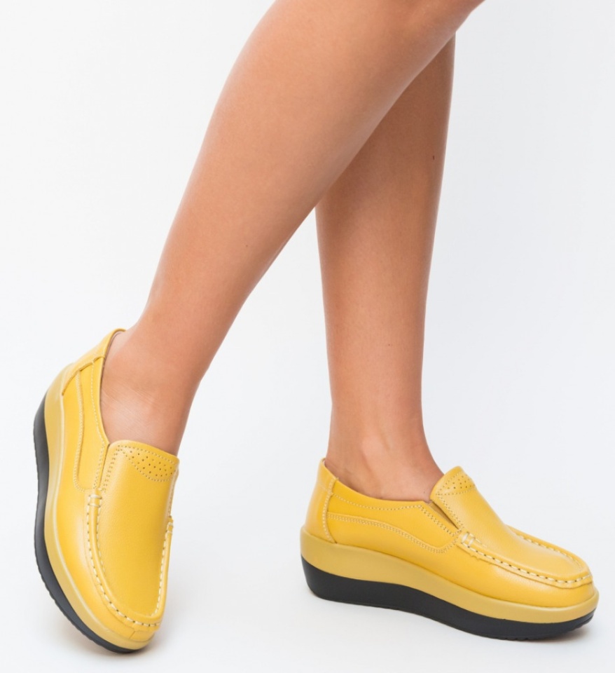 Pantofi Casual Ember Galbeni - Img 3