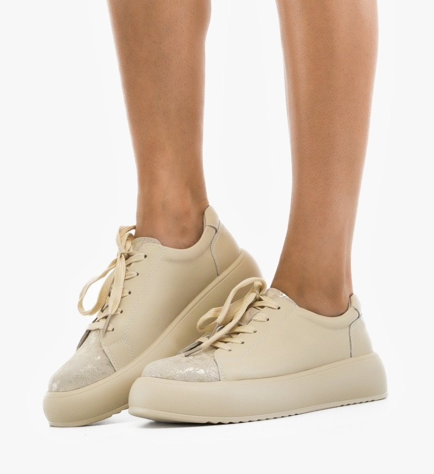 Pantofi Casual Floray Bej - Img 5