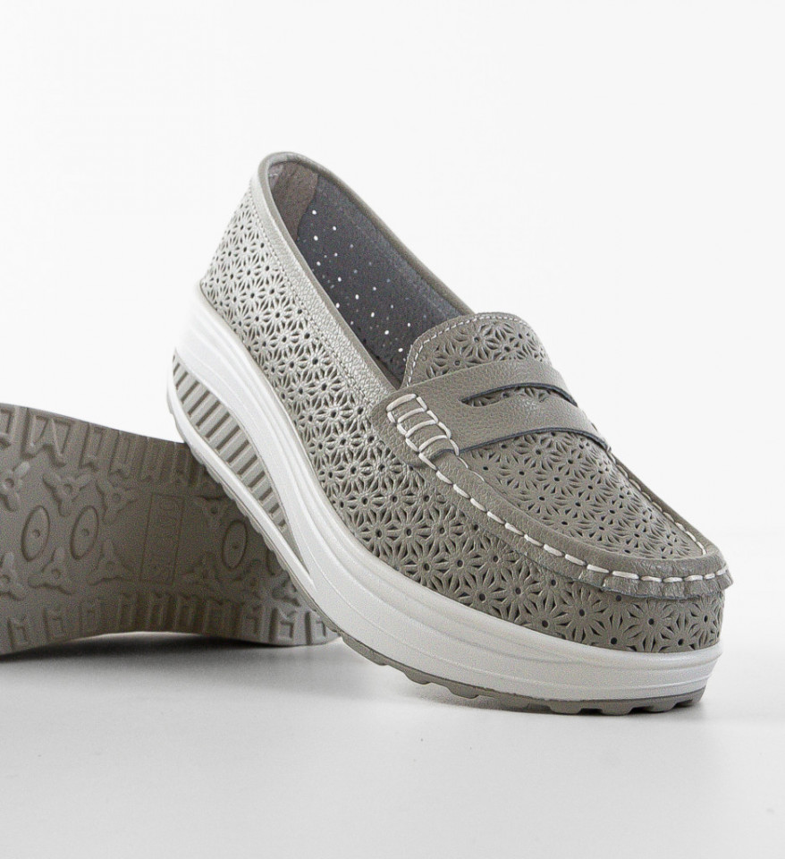 Pantofi Casual Fyrya Gri - Img 4