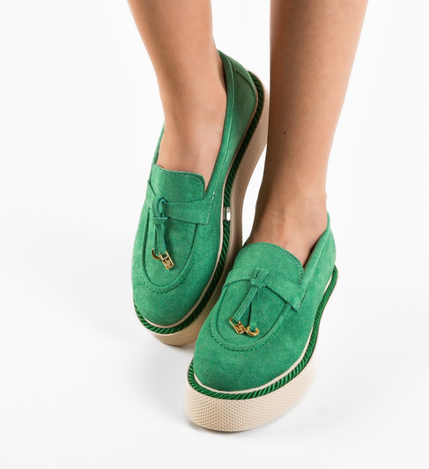 Pantofi Casual Golea Verzi - Img 5