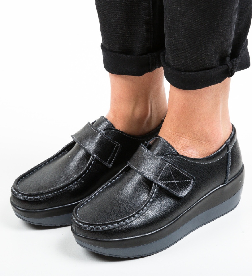 Pantofi Casual Groma Negri - Img 7