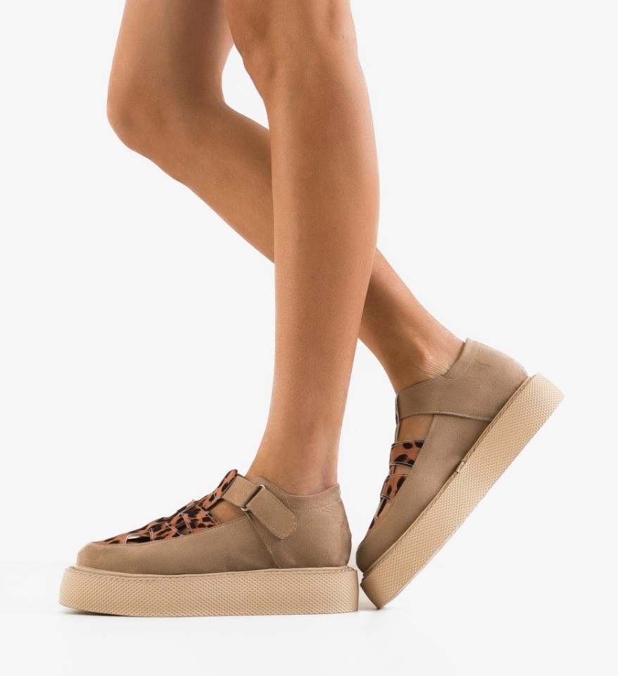Pantofi Casual Gryndy Bej - Img 6
