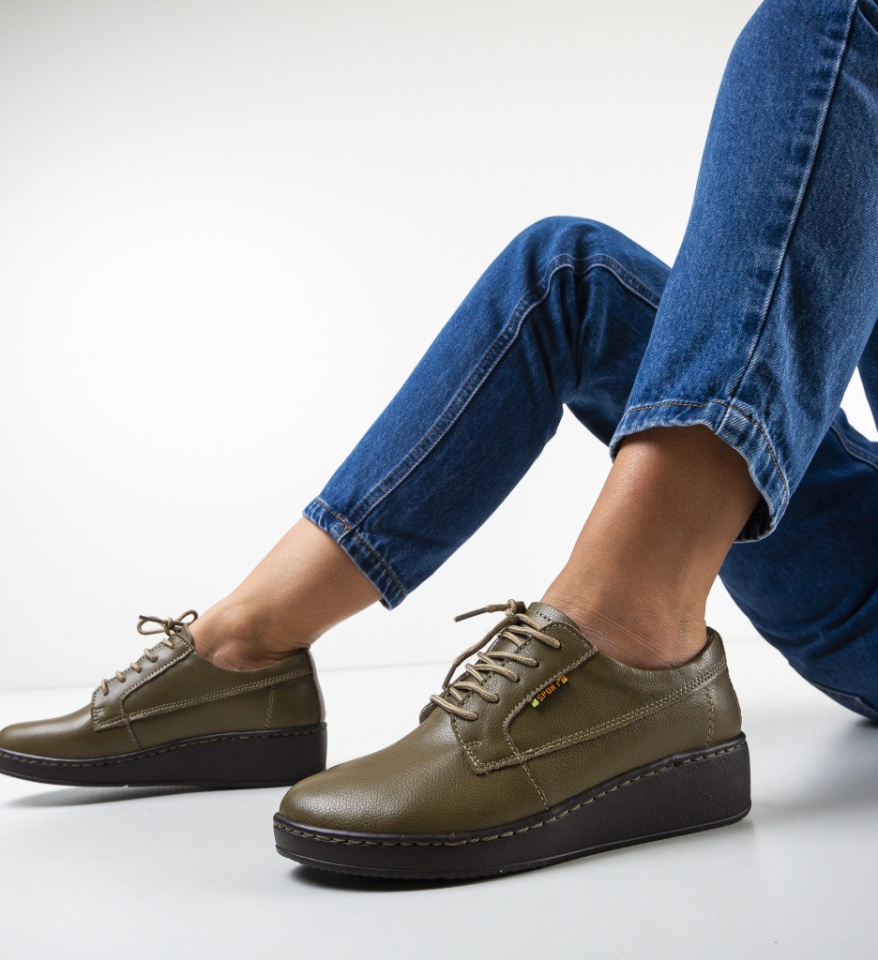 Pantofi Casual Guiro Khaki - Img 7