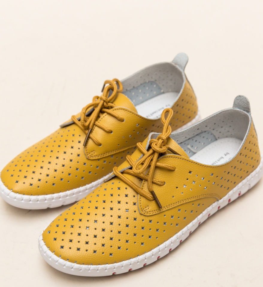 Pantofi Casual Hilio Galbeni - Img 13