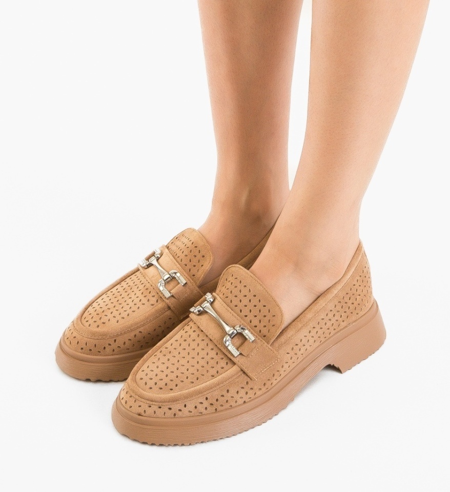 Pantofi Casual Irry Khaki - Img 6