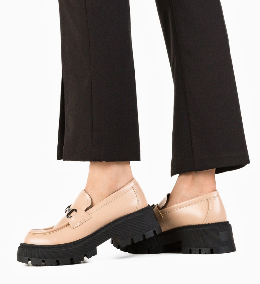 Pantofi Casual Jung Nude - Img 7