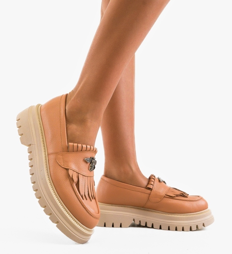 Pantofi Casual Kahun Nude - Img 6