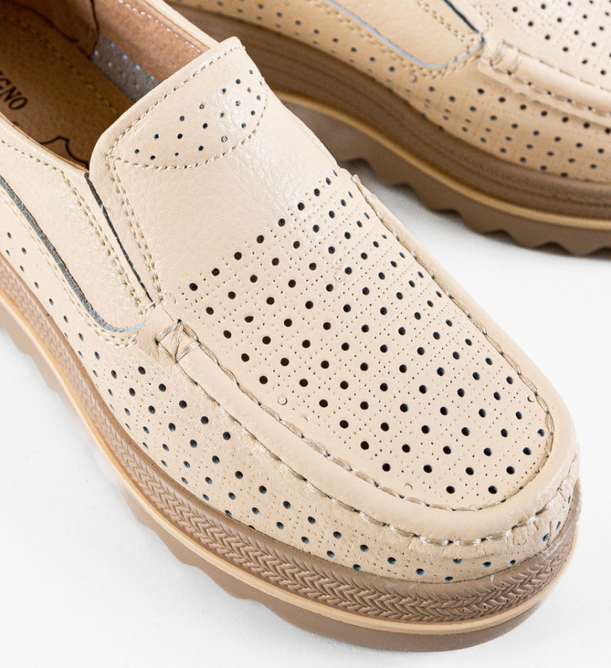 Pantofi Casual Krat Bej - Img 3