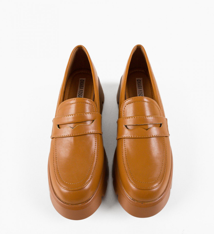 Pantofi Casual Lea Camel - Img 4