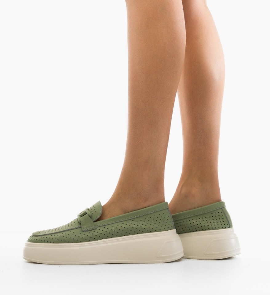 Pantofi Casual Lezzer Verzi - Img 6