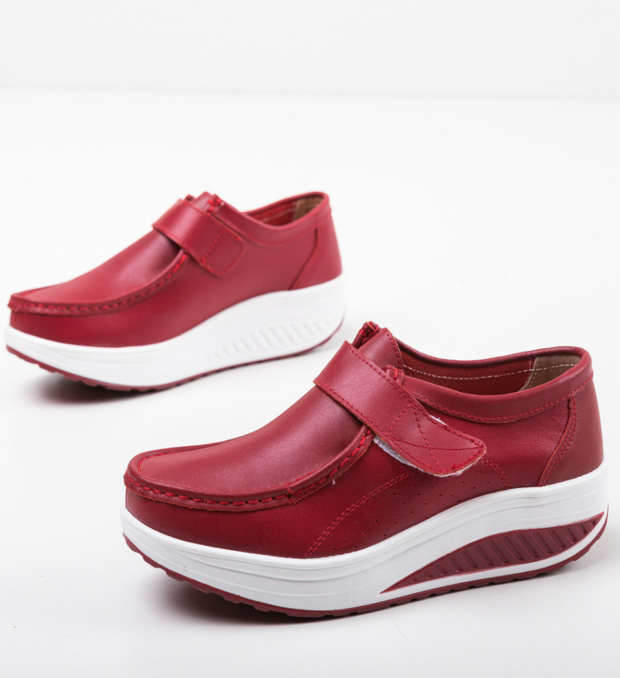 Pantofi Casual Marko Rosii - Img 10