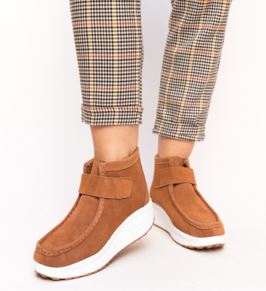 Pantofi Casual Misha Camel - Img 9