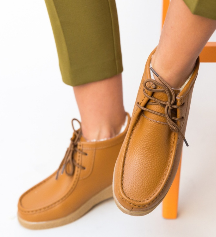 Pantofi Casual Munela Camel - Img 10