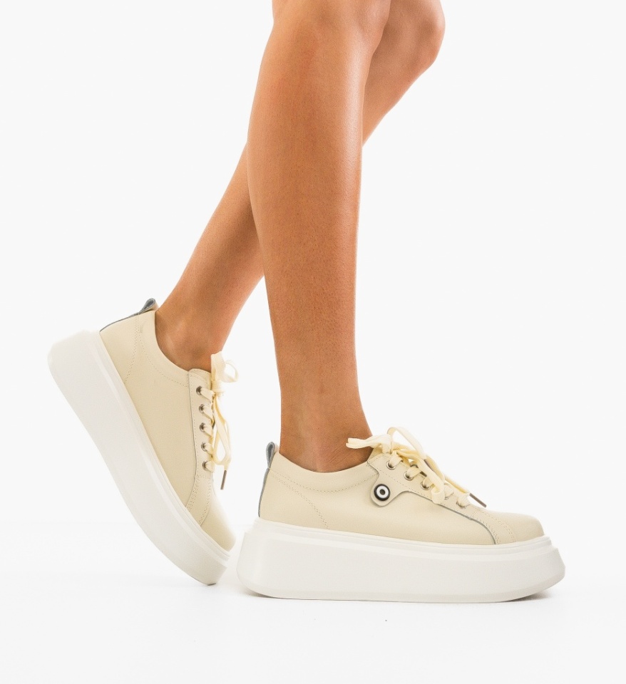 Pantofi Casual Nuandre Bej - Img 6