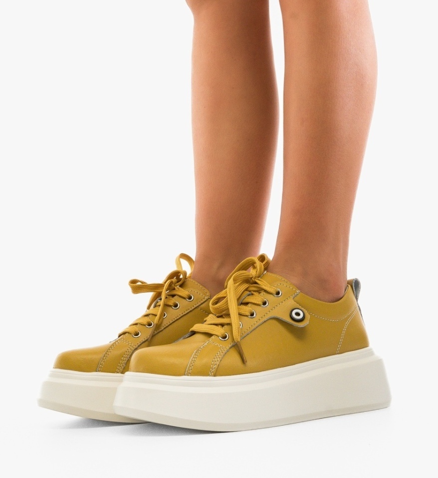 Pantofi Casual Nuandre Galbeni - Img 2